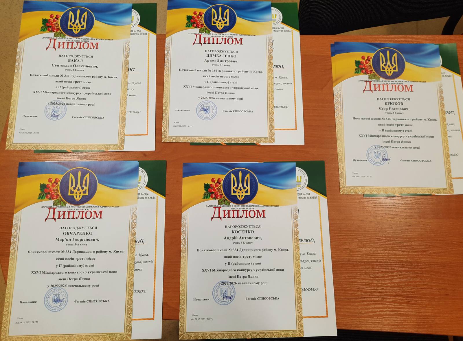 Переможці Міжнародного XXVI конкурсу з української мови імені Петра Яцика.